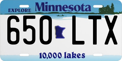 MN license plate 650LTX