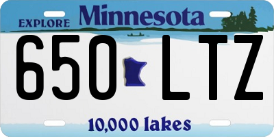 MN license plate 650LTZ