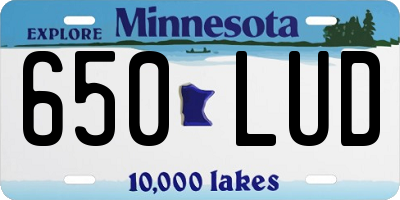 MN license plate 650LUD