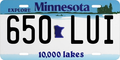 MN license plate 650LUI