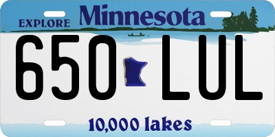MN license plate 650LUL