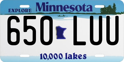 MN license plate 650LUU