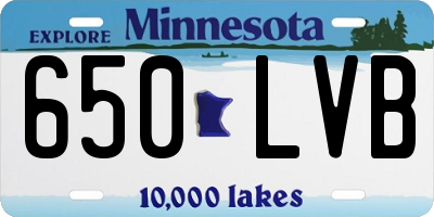 MN license plate 650LVB