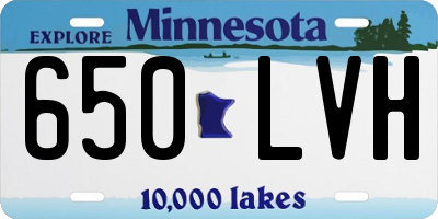 MN license plate 650LVH