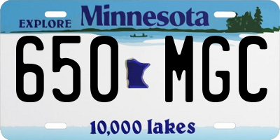 MN license plate 650MGC