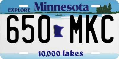 MN license plate 650MKC