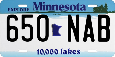 MN license plate 650NAB
