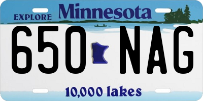 MN license plate 650NAG
