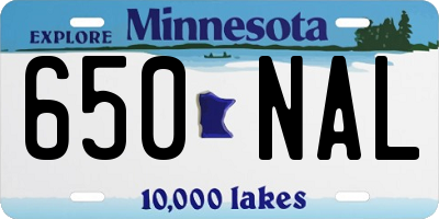 MN license plate 650NAL