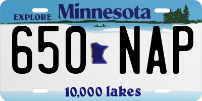 MN license plate 650NAP
