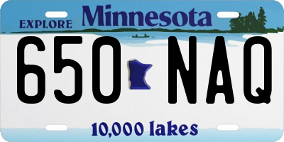 MN license plate 650NAQ