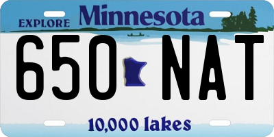 MN license plate 650NAT