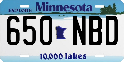 MN license plate 650NBD