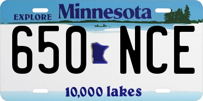 MN license plate 650NCE