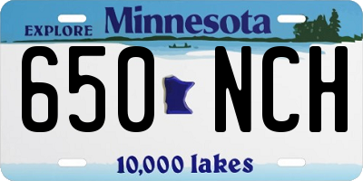 MN license plate 650NCH