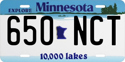 MN license plate 650NCT