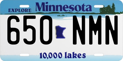 MN license plate 650NMN