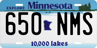 MN license plate 650NMS