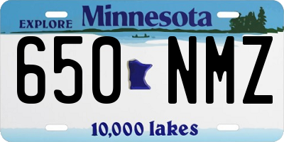 MN license plate 650NMZ