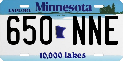 MN license plate 650NNE
