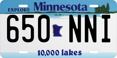 MN license plate 650NNI