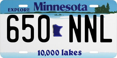 MN license plate 650NNL