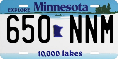 MN license plate 650NNM