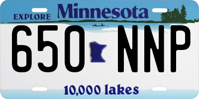 MN license plate 650NNP