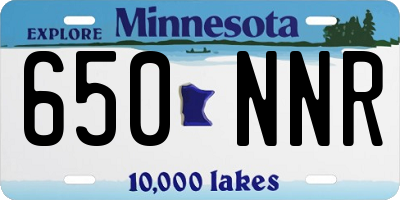 MN license plate 650NNR