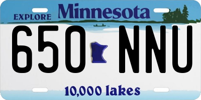 MN license plate 650NNU