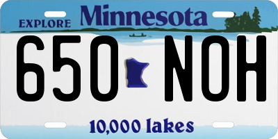 MN license plate 650NOH