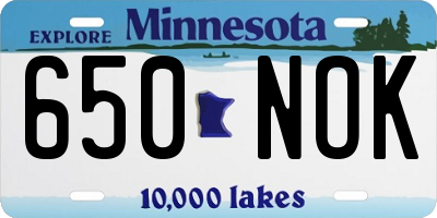 MN license plate 650NOK