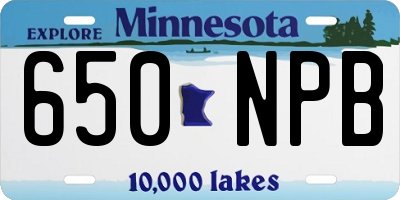 MN license plate 650NPB