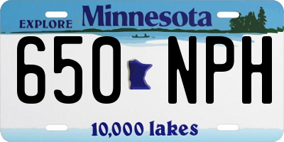 MN license plate 650NPH