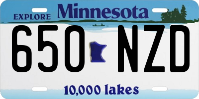 MN license plate 650NZD