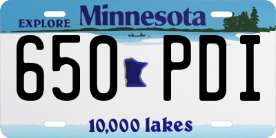MN license plate 650PDI