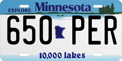 MN license plate 650PER