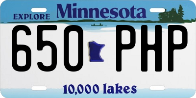 MN license plate 650PHP