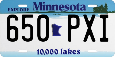 MN license plate 650PXI