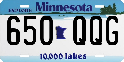 MN license plate 650QQG