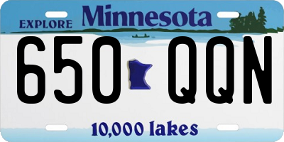 MN license plate 650QQN