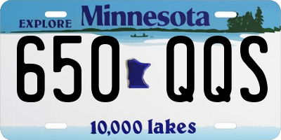 MN license plate 650QQS