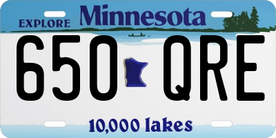 MN license plate 650QRE