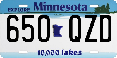 MN license plate 650QZD