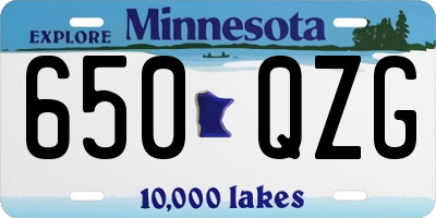 MN license plate 650QZG