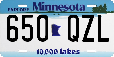MN license plate 650QZL