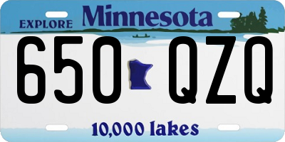 MN license plate 650QZQ