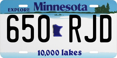 MN license plate 650RJD