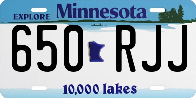 MN license plate 650RJJ