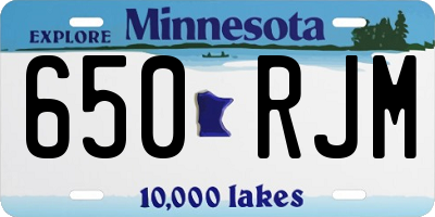MN license plate 650RJM